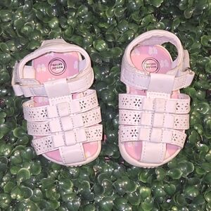 Wonder Nation Floral Pink and Cream Kids Sandals